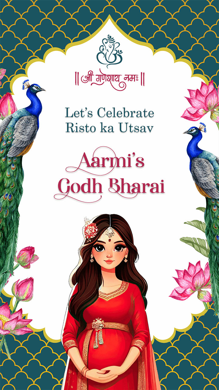 Modern Baby Shower Invitation Video Online In English HD