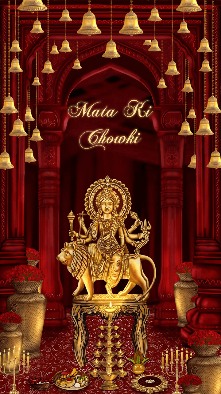 Best Mata Ki Chowki Puja Invitation Video Templates Online