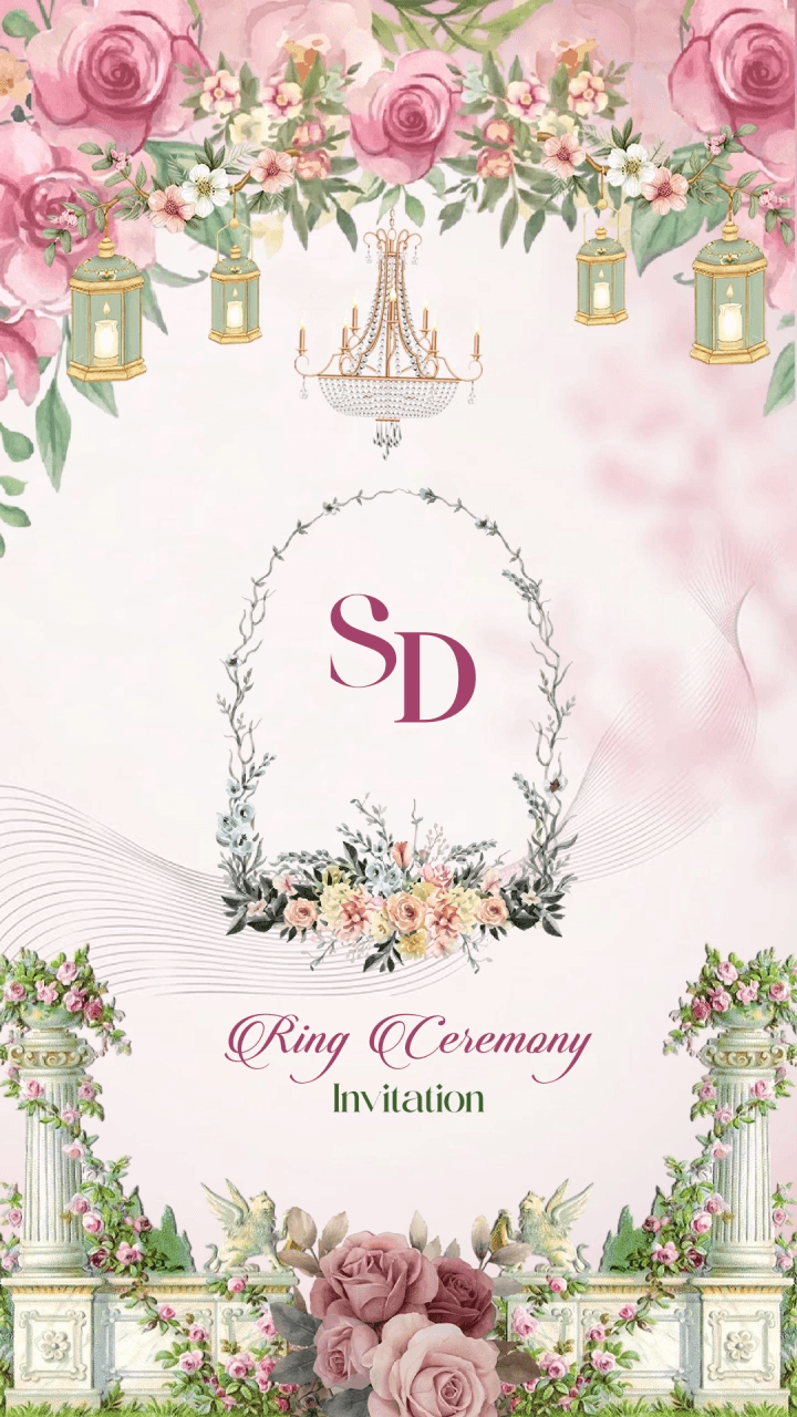 Online Engagement Invitation Card Design Free