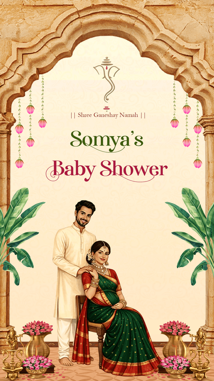 Modern Baby Shower Invitation Video Online In English HD