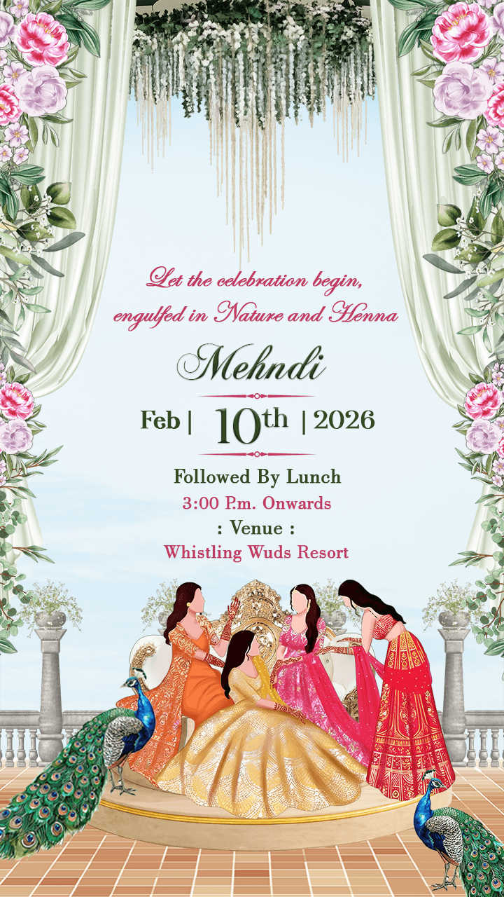 Mehndi Ceremony Invitation Video for Your Special Day