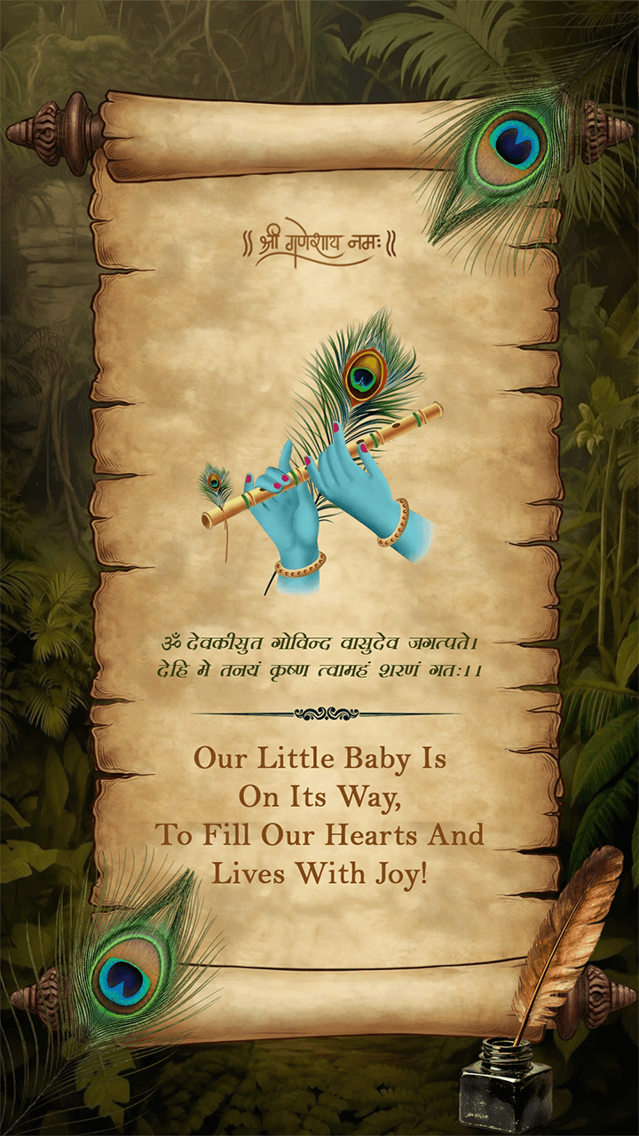 Baby Shower Invitation Video Template for Seemantham