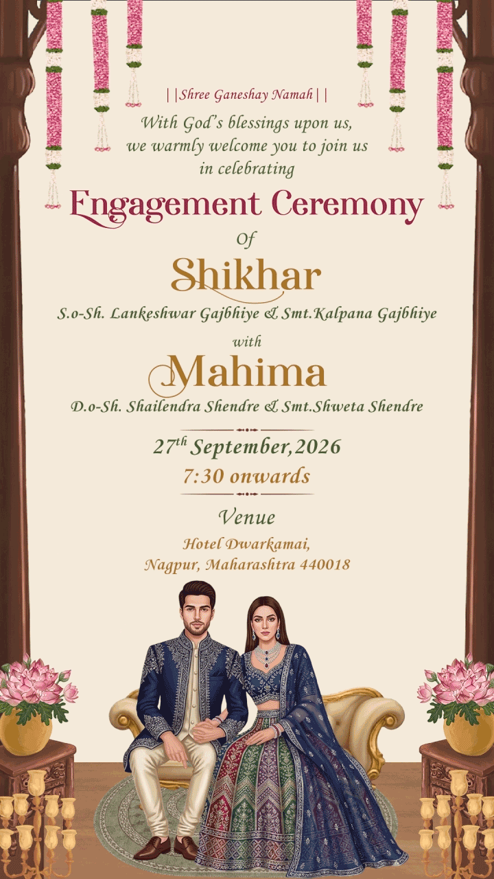Indian Engagement Invitation Video for Ring Ceremony
